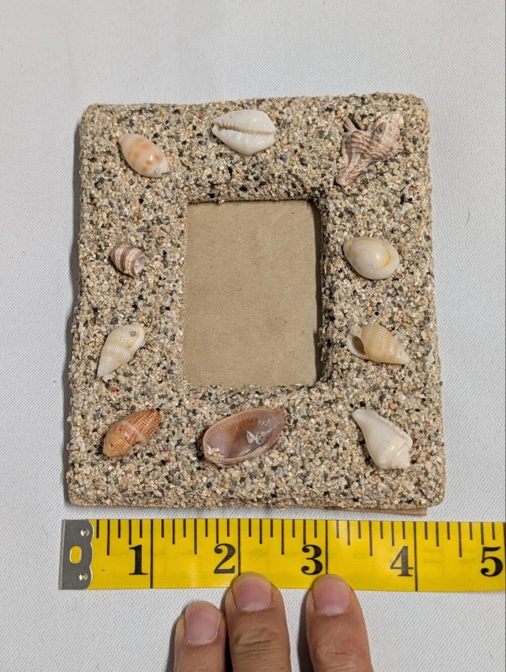 Seashell + Sand Picture Frame Decorative Photo Frame 4.5